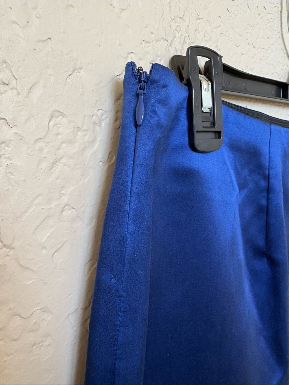 COS Mulberry Silk Midi Slip Skirt Royal Blue Satin A Line Side Zip - Picture 9 of 12